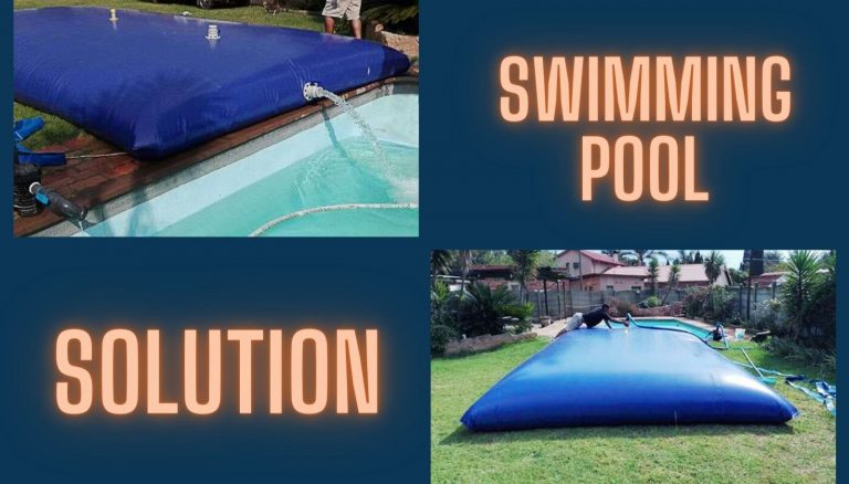 applications-blue pvc bladder tank-swimming pool solution-water storage