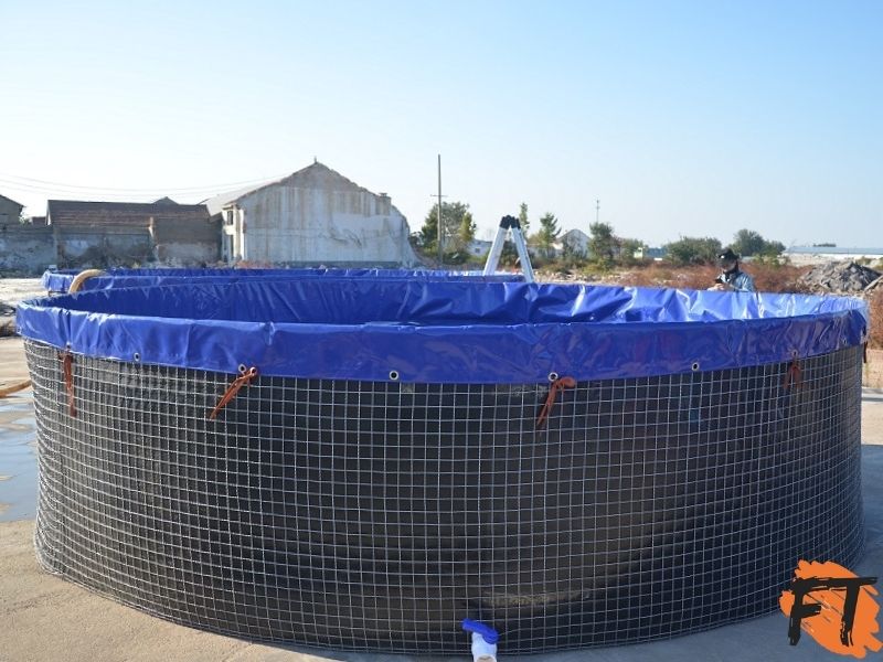 fish farming tanks-wire mesh tank-20,000L