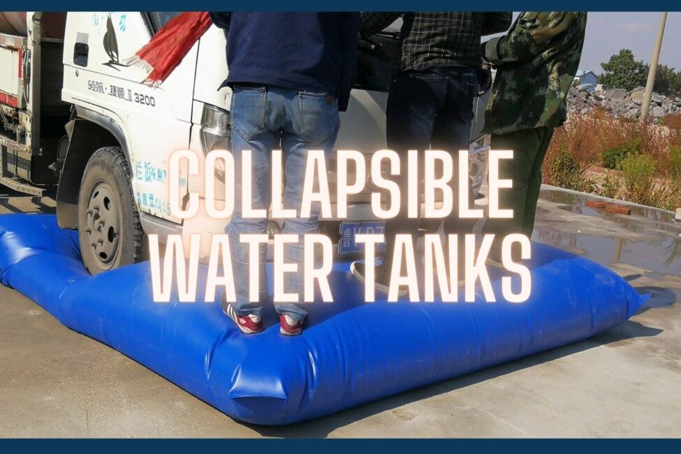 Strong collapsible water tanks-can be tested in violent test