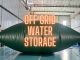 Flexible pillow water tank during a factory filling test